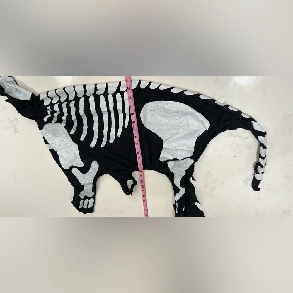 Spooky Skeleton Dog Costume - Black and White